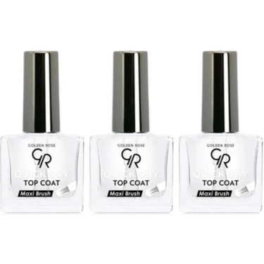 Golden Rose Quick Dry Top Coat Oje Kurutucu 3 Adet Hızlı Kuruma Özelliği ile Parlaklık