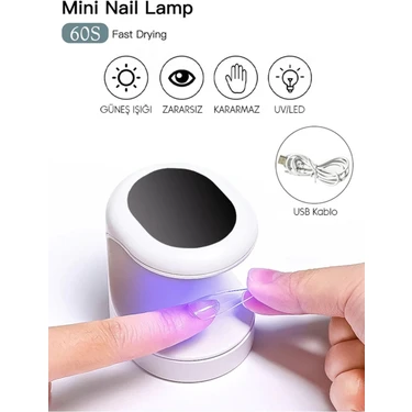 Monicatime Ocn- Mini Uv LED Işık Uv LED Lamba Tırnak Kurutucu Oje Tırnak