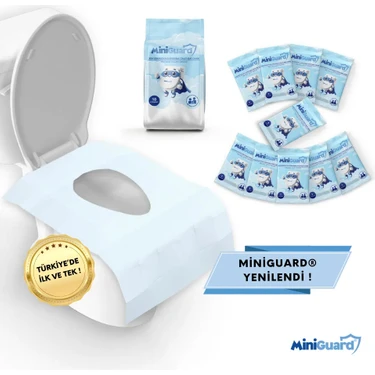 MiniGuard® Su Geçirmez Klozet Örtüsü - Tek Kullanımlık, SmartFold™ Sistemli, Kaymaz-10Adet- Klozet