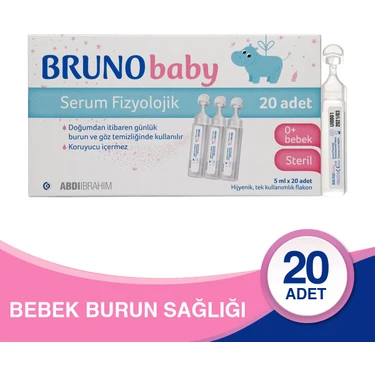 Bruno baby Serum Fizyolojik 20 Flakon - Abdi