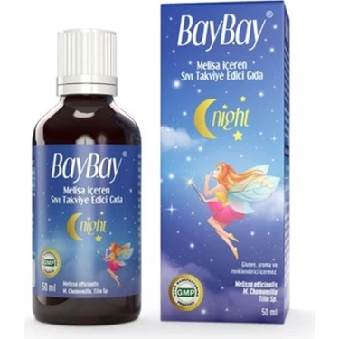 Baybay Night Melisa Ekstresi Damla 50 ml 11 Yaş Üstü İçin Sıvı Takviye Edici