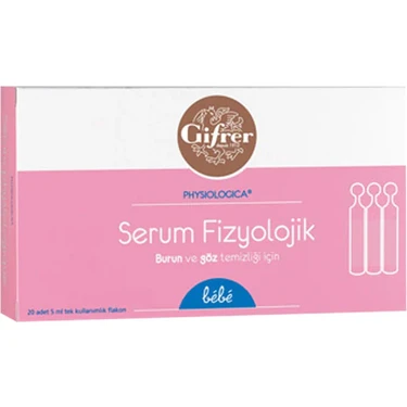 Nurse Harvey's Gifrer Serum Fizyolojik Burun ve Göz Temizliği İçin 20 Adet 5 ml