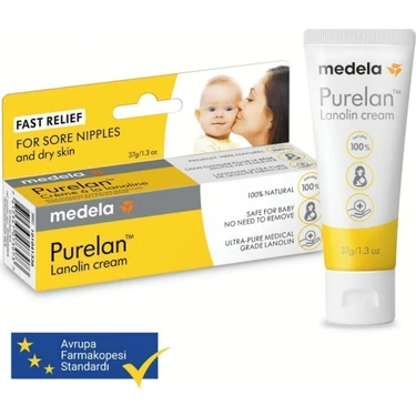 Medela Purelan 37 Gram Lanolin Göğüs Ucu Kremi - Ağrıyan Göğüs Ucu ve Kuru Ciltler Için Hızlı