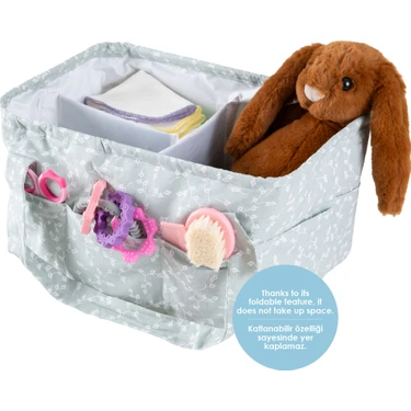 Babyjem Katlamalı Çanta Anne&Bebek Organizer Yeşil