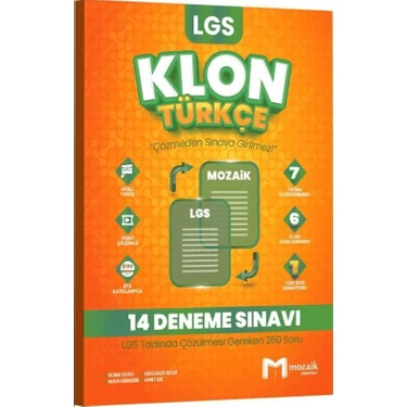 Mozaik Yayınları   (Sınıf: 8) Lgs Türkçe Klon 14 Deneme  -  Bilhan