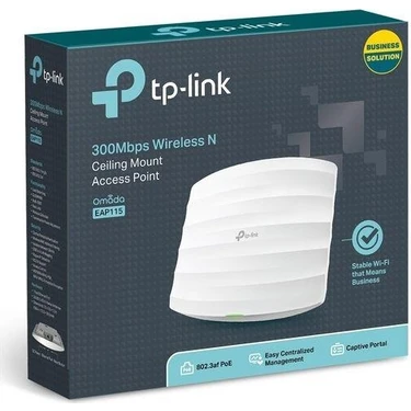 TP-Link EAP115 300 Mbps Kablosuz N Tavan Tipi Access