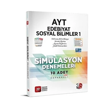 3D Yayınları 2023 AYT Edebiyat - Sosyal Bilimler 1 Simülasyon