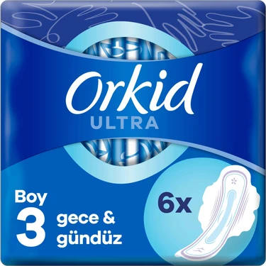 Orkid Ultra Extra Gece 6 Adet Tekli Paket Hijyenik
