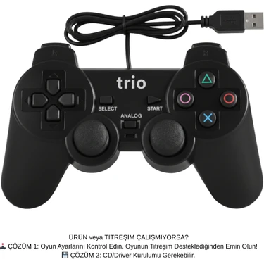 Vorex Trio TR-900 Çift Titreşimli (Double Vibration) USB Pc Gamepad