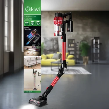 Kiwi KVC-4040BLF Şarjlı Dikey Süpürge - Kırmızı - 14,8