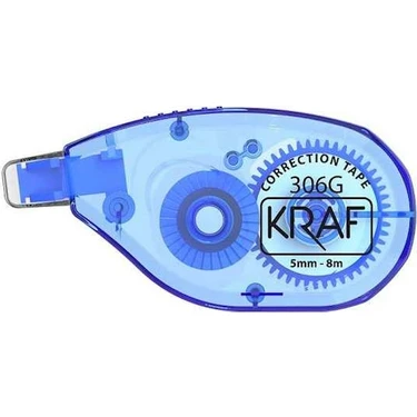 Kraf Düzeltici Şerit Silici 306G 5mm x 8m Lacivert Renkli Kullanım