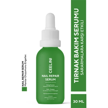 Ceelini El ve Ayak Tırnak Besleyici Güçlendirici Serum Çay Ağacı ve Salisik Asit Özlü 30