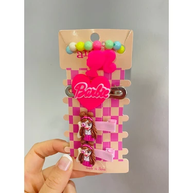 Uras Desing Figürlü Prenses Bileklik Set Toka/cıttoka/pens Toka/ Örgü / Takı/ Saç/