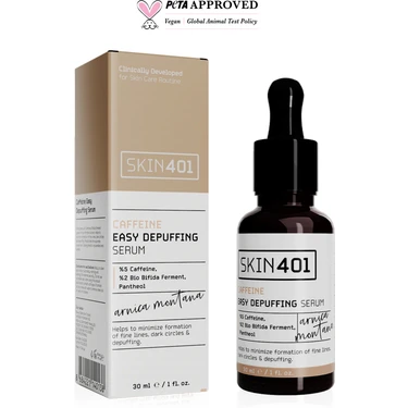 Skin401 Kafein Göz Altı Serumu %5 30 ml Vegan ve Cruelty-Free Göz Bakım