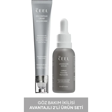 The Ceel Göz Bakım Seti - Morluk ve Torbalanma Karşıtı Göz Kremi ve Serum 2'li
