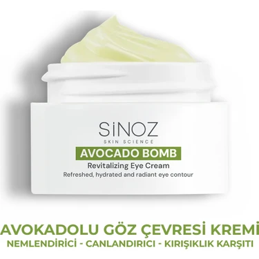 Sinoz Avokado Bomb - Nemlendirici Canlandırıcı Göz Çevresi Bakım Kremi 15