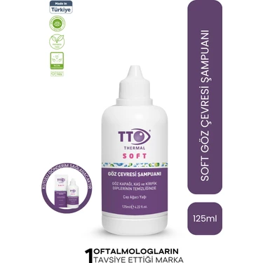 TTO Soft Göz Çevresi Şampuanı 125 ml – Çay Ağacı Yağlı Nazik Temizlik ve Hijyenik Göz Çevresi