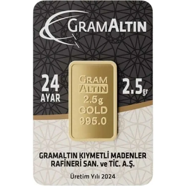 İstanbul Altın Rafinerisi AgaKulche 2,5 gr 995 24 Ayar İAR  Külçe