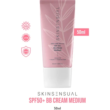 Skin Sensual BB Krem Medium 50ml SPF50 PA++++ | Leke Karşıtı, Aydınlık Cilt Görünümü | UVA/UVB