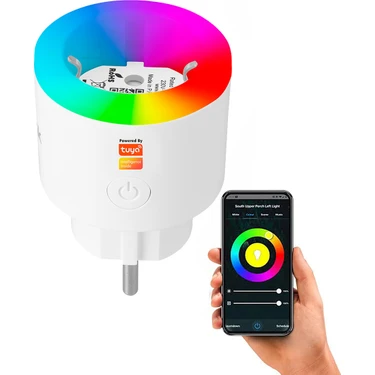 S-Link Swapp Sl-03 16A Akım Korumalı Akıllı Priz Rgb Işıklı 2.4 G Wifi Tuya