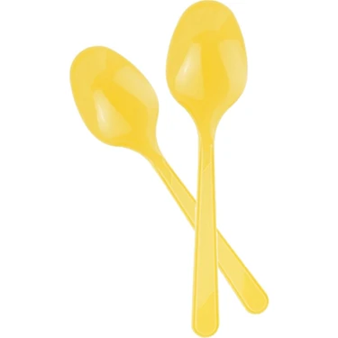 Kikajoy Sarı Tek Kullanımlık Plastik Kaşık