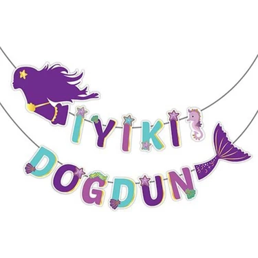 Patladı Gitti Deniz Kızı Figürlü Iyi Ki Doğdun 3D