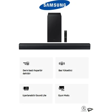 Samsung Bass-Dolby Audio / Dts Virtual:x Optik-Usb-Bluetooth® Tv-Telefon Bağlantı 300W Ev Sinema