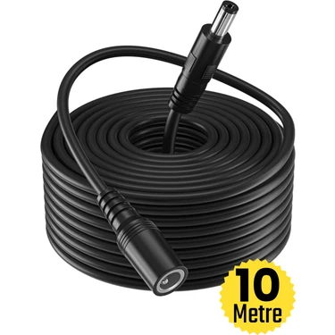 Sonreir EC-10 AWG23 10 Metre Power Güç Uzatma Kablosu – 12V DC Wifi Kamera Modem Kayıt Cihazı