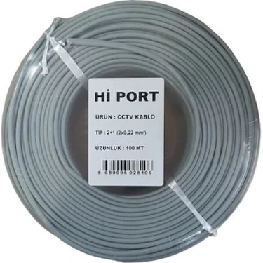 Hi Port 2+1 2x0.22 Folyolu Lüks 100M Cctv Kamera