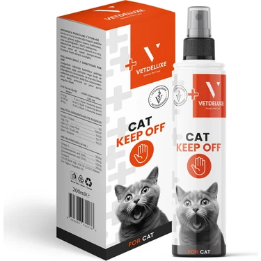 Vetdeluxe Cat Keep Off Kedi Işaretleme Engelleyici, Iç Mekan Uzaklaştırıcı Sprey 150