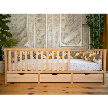 Oppipo Montessori Ahşap Karyola - Montessori Yatak - Montessori Karyola -