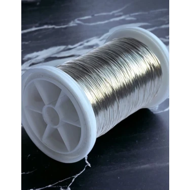 0.40 mm (100 Gram -90 Metre) Gümüşlü Filografi , Çiçek , Gelin , Takı ve Bijuteri