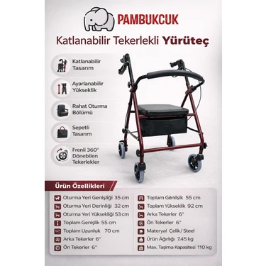 Freely Tekerlekli Rolatör