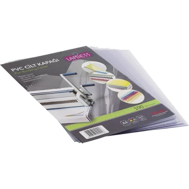 Lamiess  A-4 160 Mıc.opak Cilt Kapağı Şeffaf 100