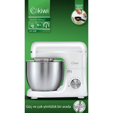 KMX-3638 Hamur Yoğurma & Stand Mikser 5,3 Lt 1300W Mutfak