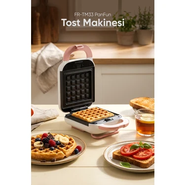 Fressi Tost Ve Waffle Makinesi | Çıkarabilir Yapışmaz Plakalı | 5 Ayrı Plaka | Fr-tm33
