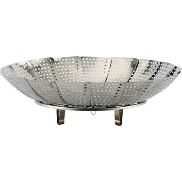 Kitchen Live Paslanmaz Çelik Buharda Sebze Pişirme Haşlama Aparatı Katlanabilir Buharlı