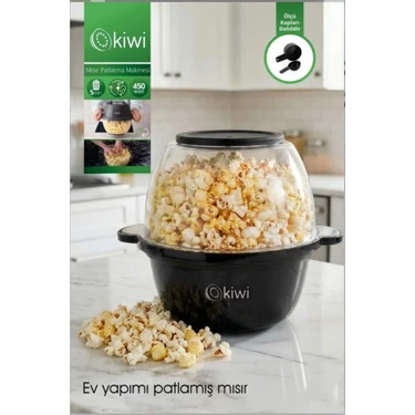 Kiwi KPM-7407 Mısır Patlatma Makinesi 5 Dk Hızlı Patlatma, Otomatik