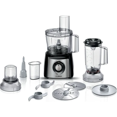 Bosch MCM3501M Mutfak Robotu - 800 W Güç, 1 Litre Kapasite, Paslanmaz Çelik Bıçaklar ve Çok