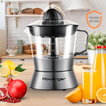 Rowenger D-8028A Inox Elektrikli Narenciye Sıkacağı Meyve Sıkacağı Portakal