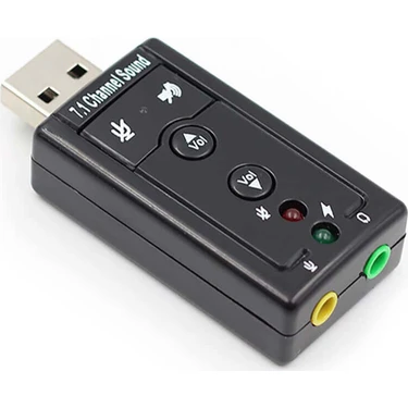 Wozlo 7.1 USB Ses Kartı Harici USB Sound Kart Virtual 3D