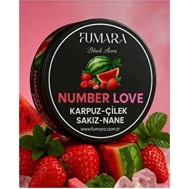 Fumara Number Love LOVE66 Nargile Reçeli Karpuz Çilek Nane Sakız Aromalı 200 gr Nikotin