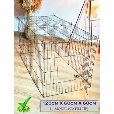 Orbo Köpek/kedi Çiti Kafesi 120CM.X60CMX60CM- * I Tip* Oyun Eğitim Alanı 8 Parça