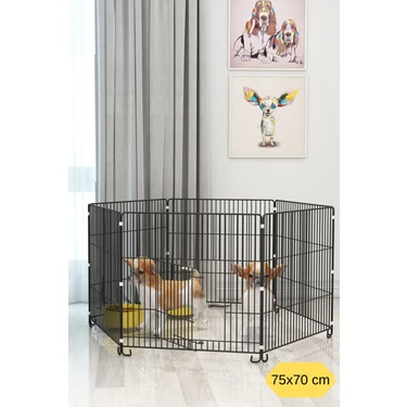 Arspolo Katlanır Metal Köpek Oyun Alanı , Evcil Hayvan Oyun Alanı , Köpek Çiti , Tavşan Çiti 75X70