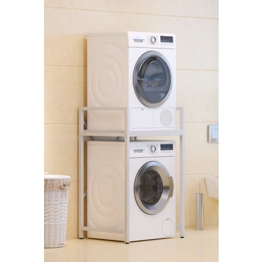 Çamaşır Makinası ve Kurutma Makinası Rafı Çamaşır Makinası Üstü Banyo Düzenleyici