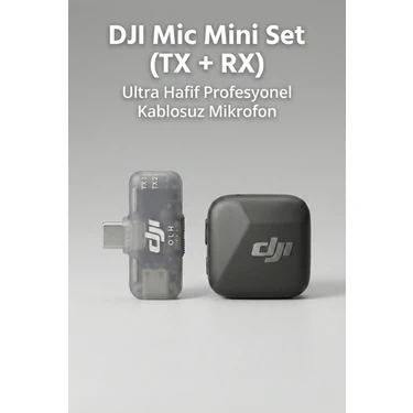 DJI Tek Kişilik Yaka Mikrofon Seti (Mic Mini + Mobile Receiver) | Ithalatçı