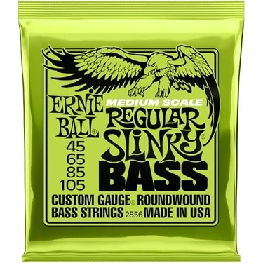 Ernie Ball Düzenli Slinky Nikel Yara Orta Ölçekli Bas Telleri, Ölçü
