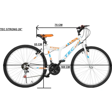 TEC Bisiklet Strong 26" Jant 21 Vites Erkek Dağ Bisikleti Beyaz -
