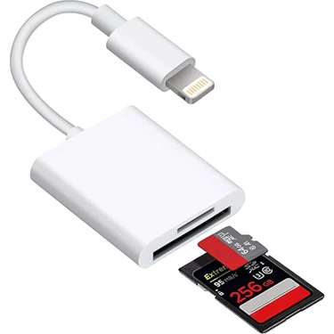 Mettzchrom Lightning Hafıza Kart Okuyucu Micro SD ve SD Kartlar İçin Yüksek Hızlı