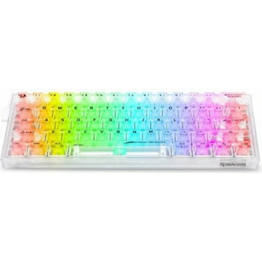 Redragon K617CT-RGB Fizz Şeffaf Kompakt 61 Tuşlu Türkçe Q Oyuncu